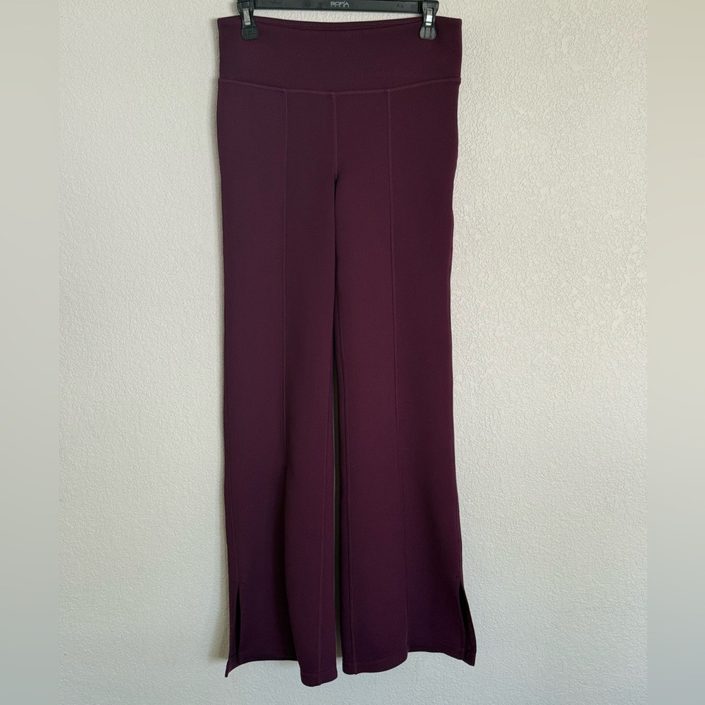 Oner Active Ribbed Plum Wide-Leg High-Rise Pants